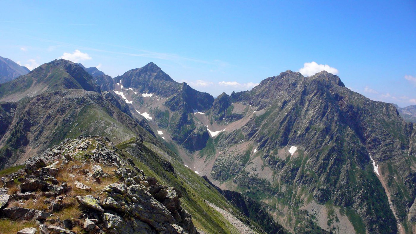 Testa Cairiliera, Passo Cairiliera, Testa Gias dei Laghi, Colle e Punta Maladecia.