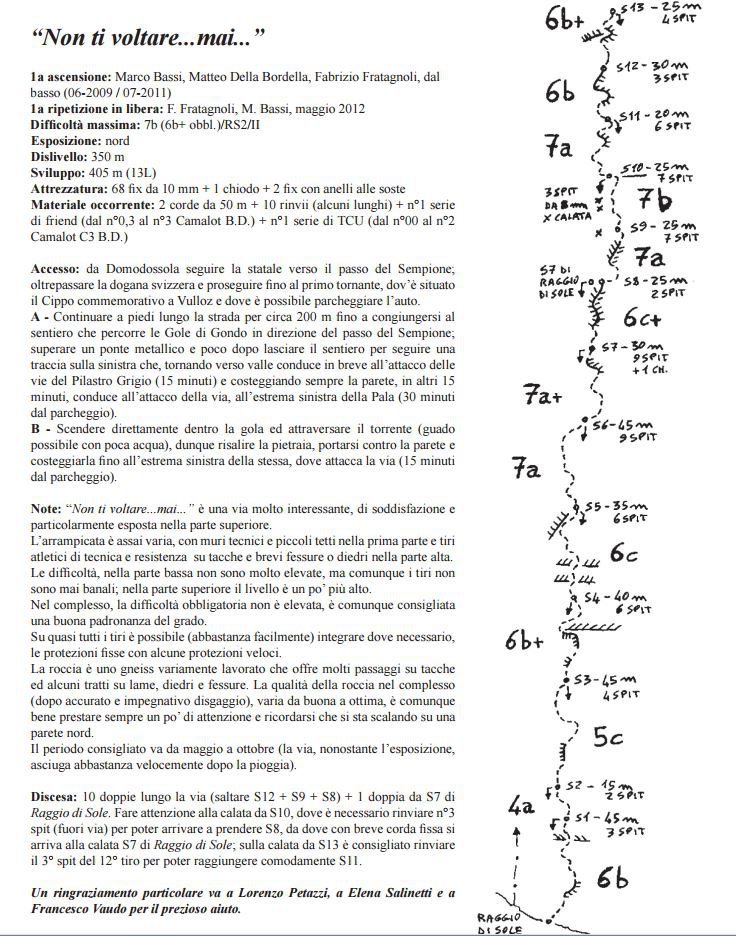 Descrizione via, ad opera degli apritori