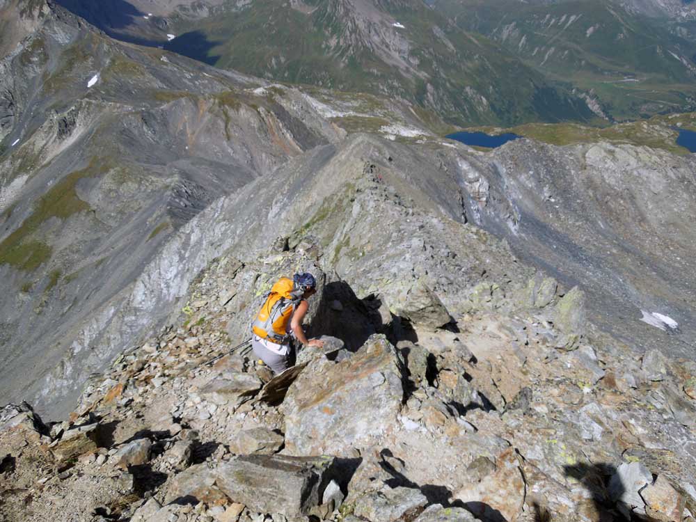 la cresta di discesa