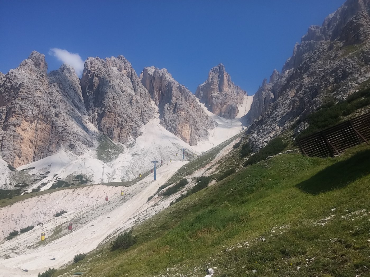 La funivia che sale a forcella Staunies