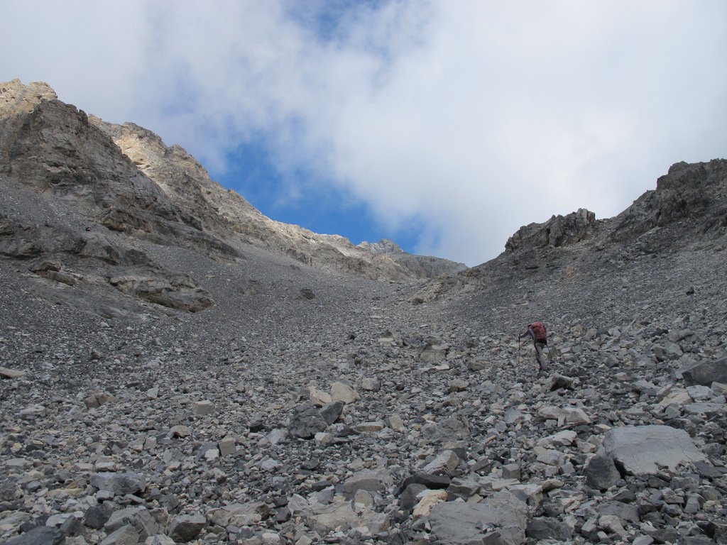 Risalendo il vallone a sx del Colle Baldassarre