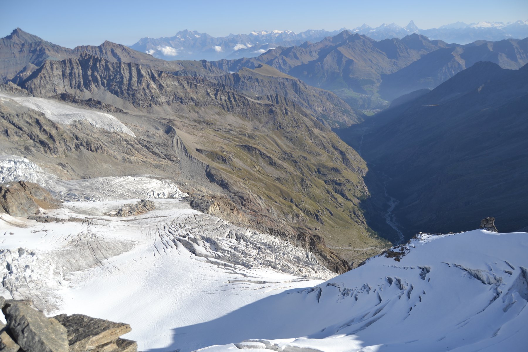 lato valnontej con il ghiacciaio della tribolazione