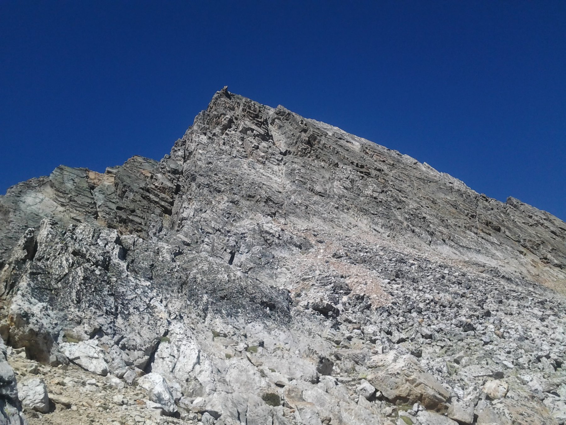 Il pendio finale, dal colle del Thabor