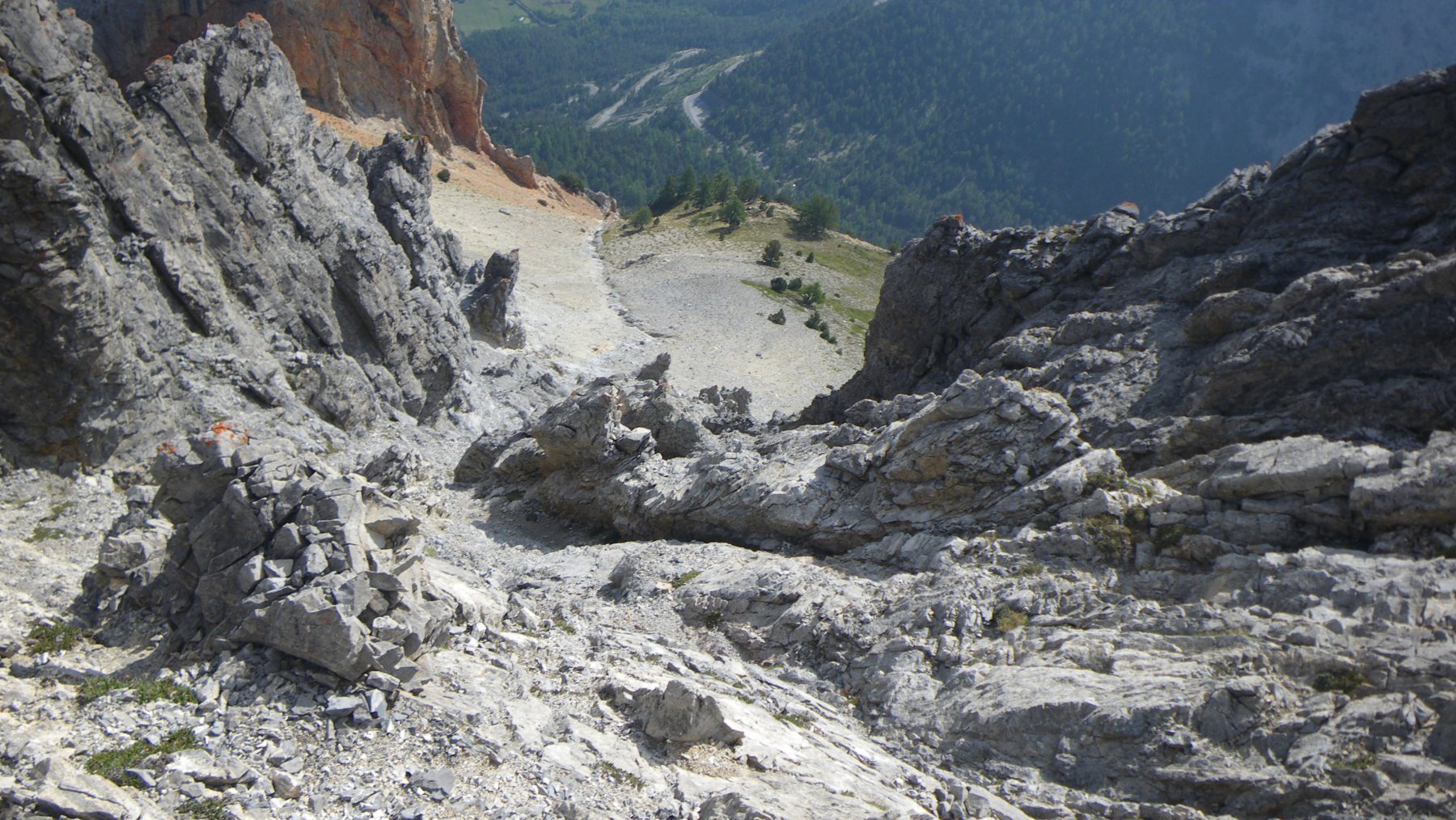 dall'alto la simpatica cresta-canale