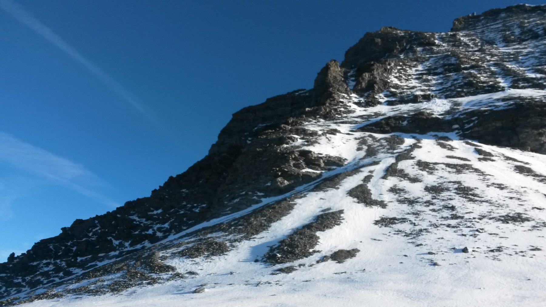 Condizioni della spalla Isler dal bivacco