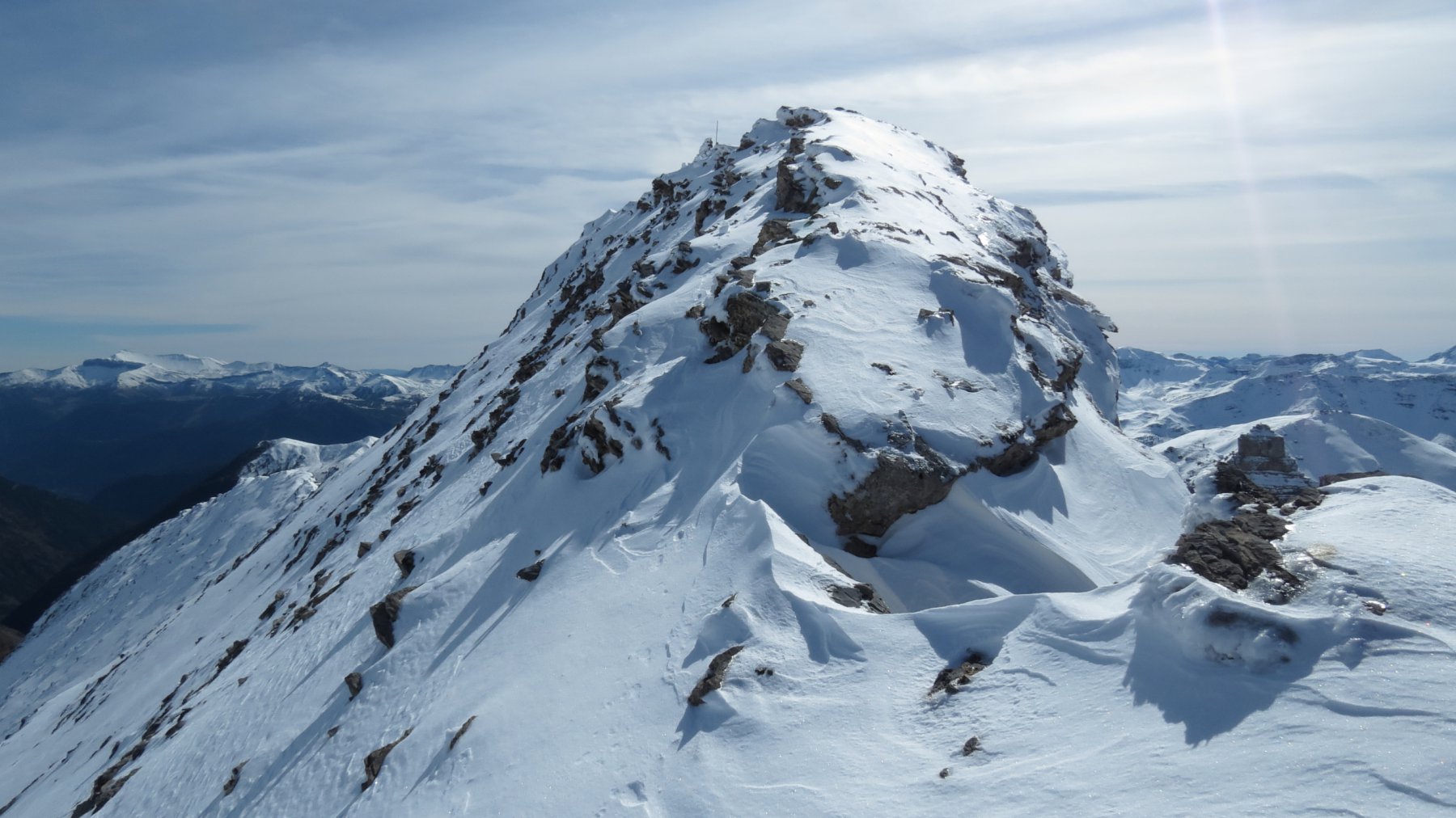 la parte finale finale della cresta Nor della Tete Carrèe (4-10-2015)
