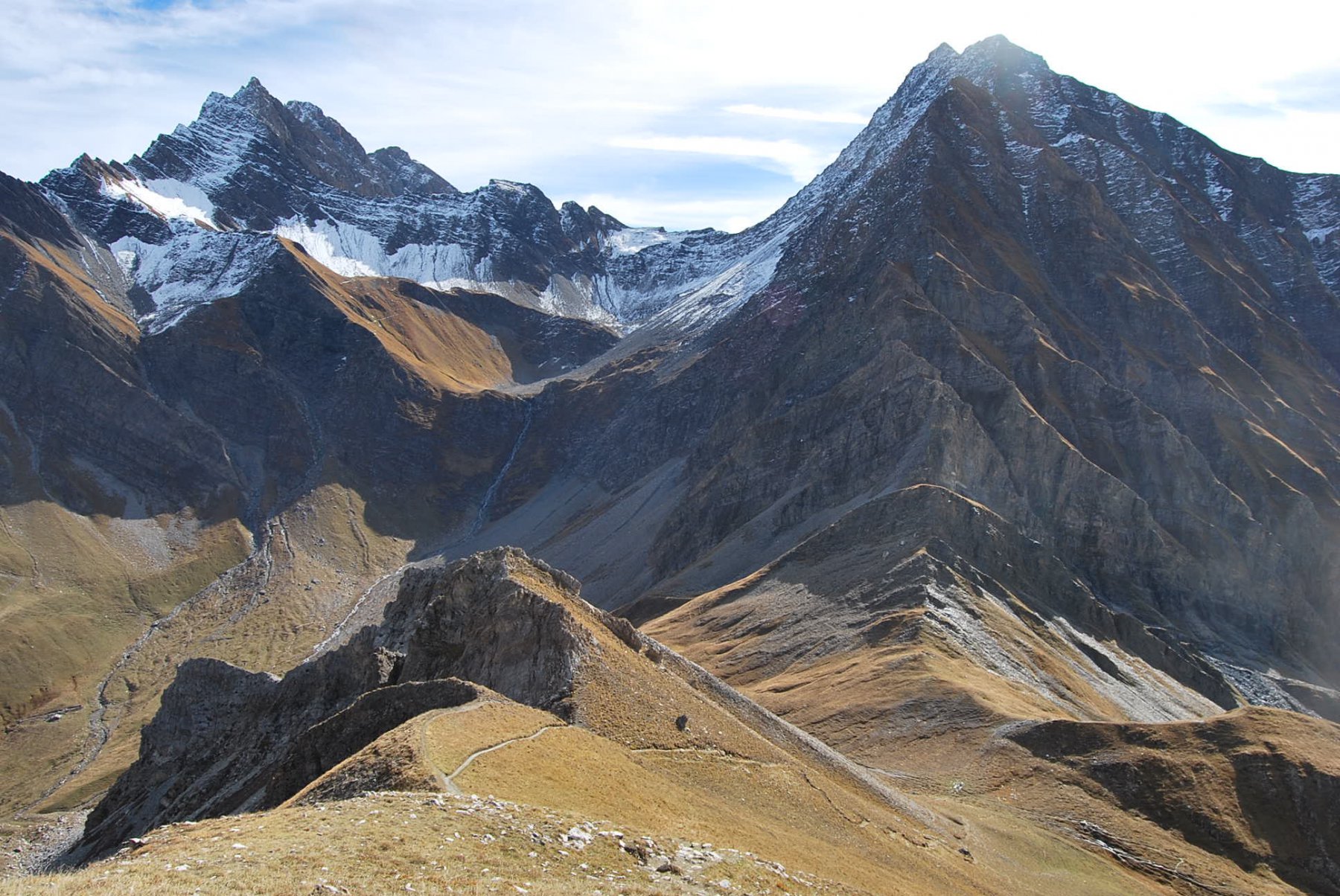 Tutti i colli dalla vetta della Teta de la Tronche: Sapin, Battaglione Aosta, Chambave