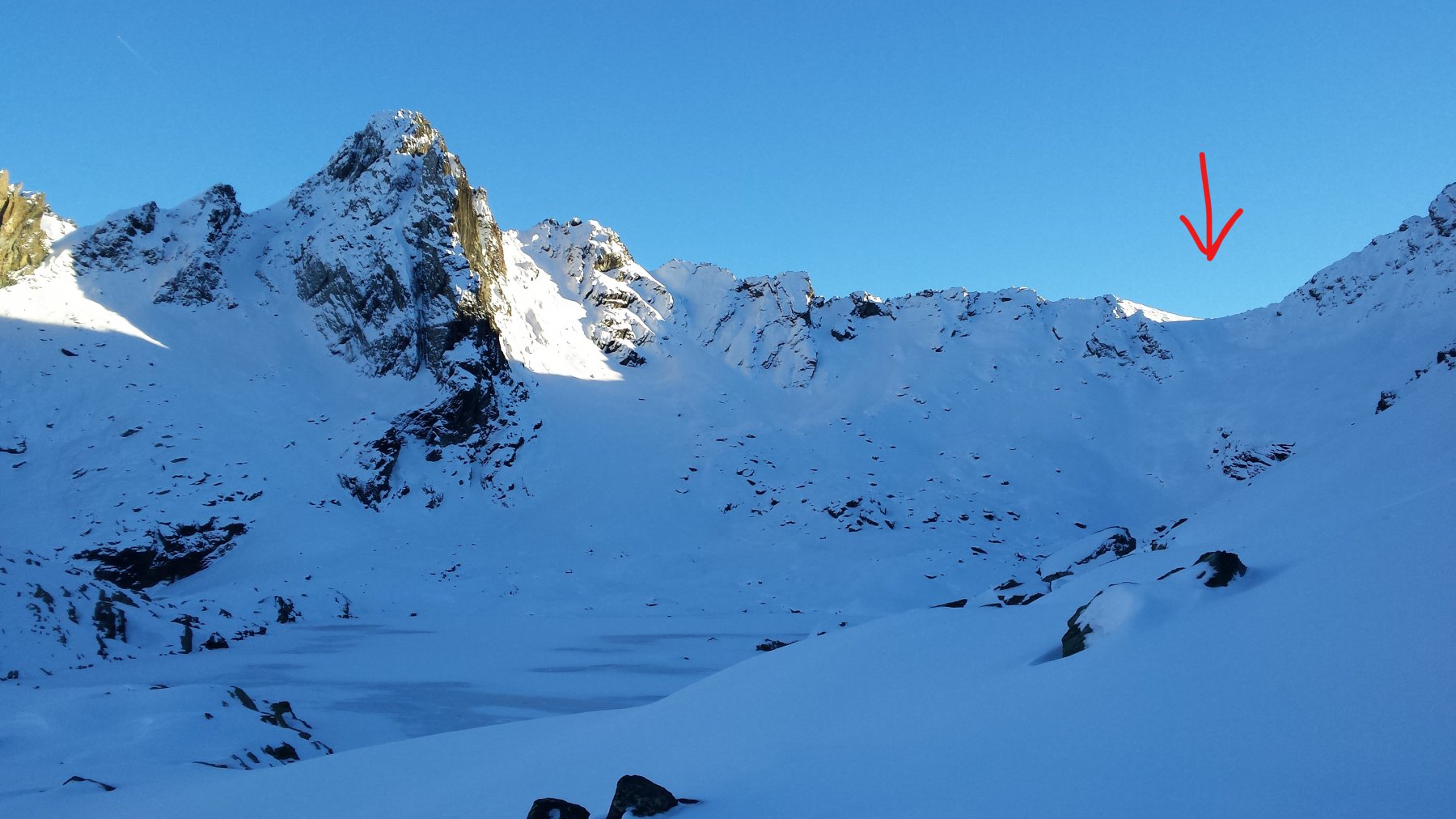 Il colle a dx e p.ta Miserino a sx