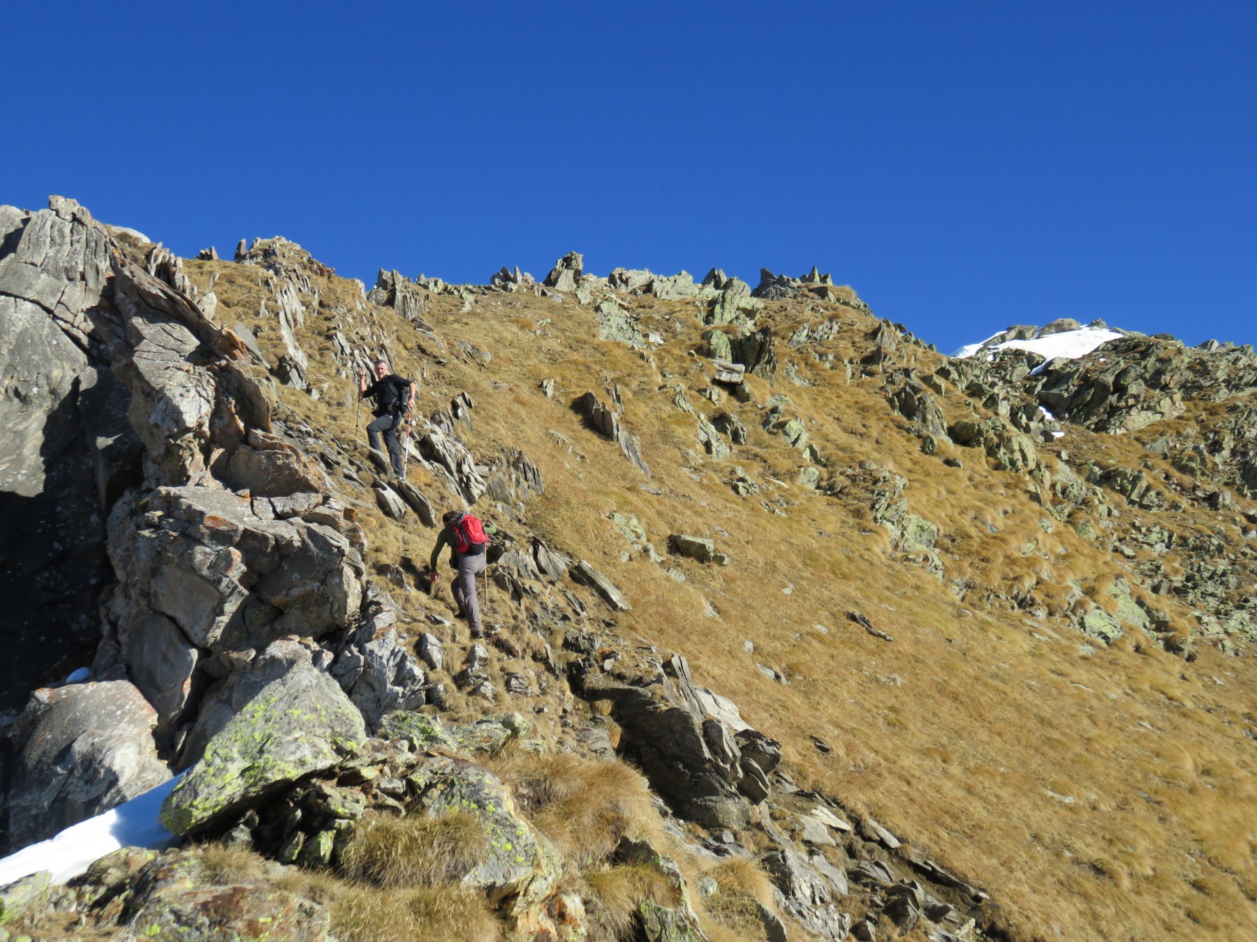 Franco e Marco sul tratto finale di salita