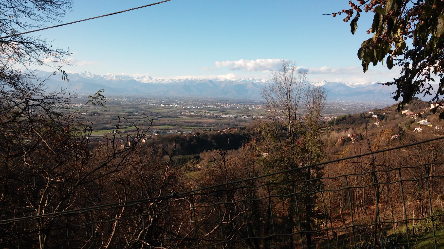 Panorama sulla pianura e Alpi