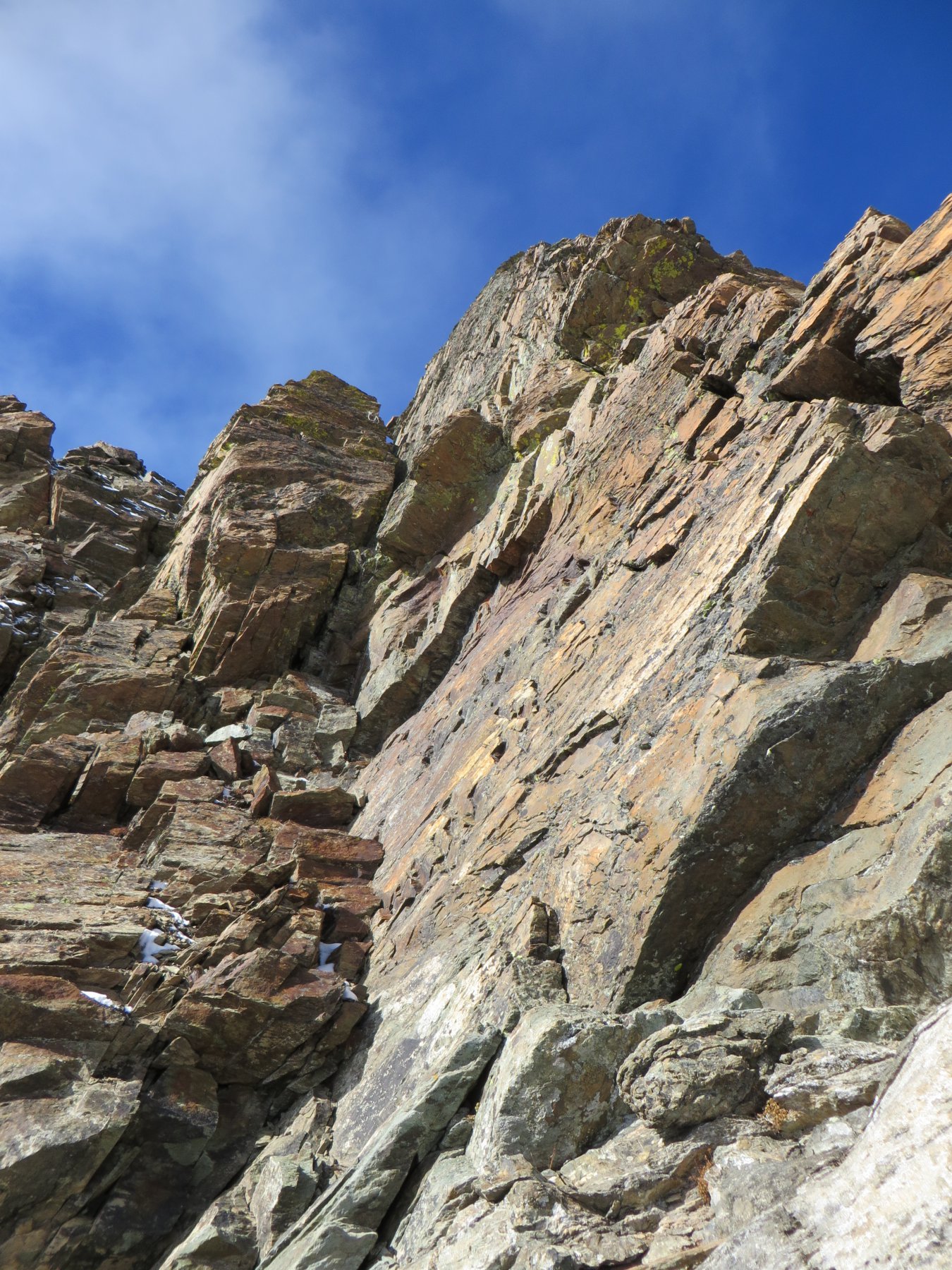 L'intaglio salito da dove poi si scende in doppia