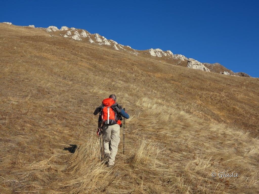 Sul pendio verso la cima