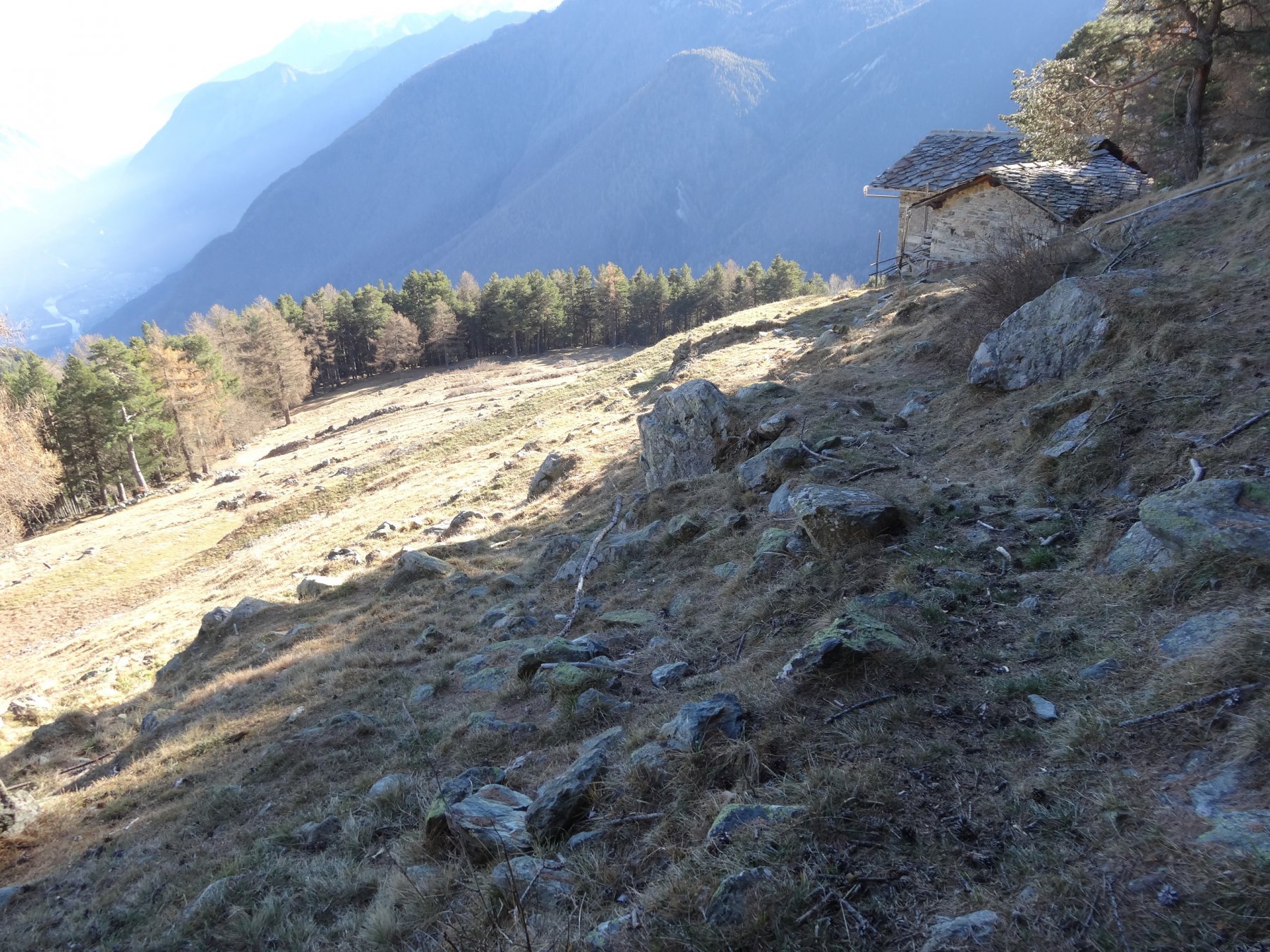 si arriva alla stalla e alla poderale