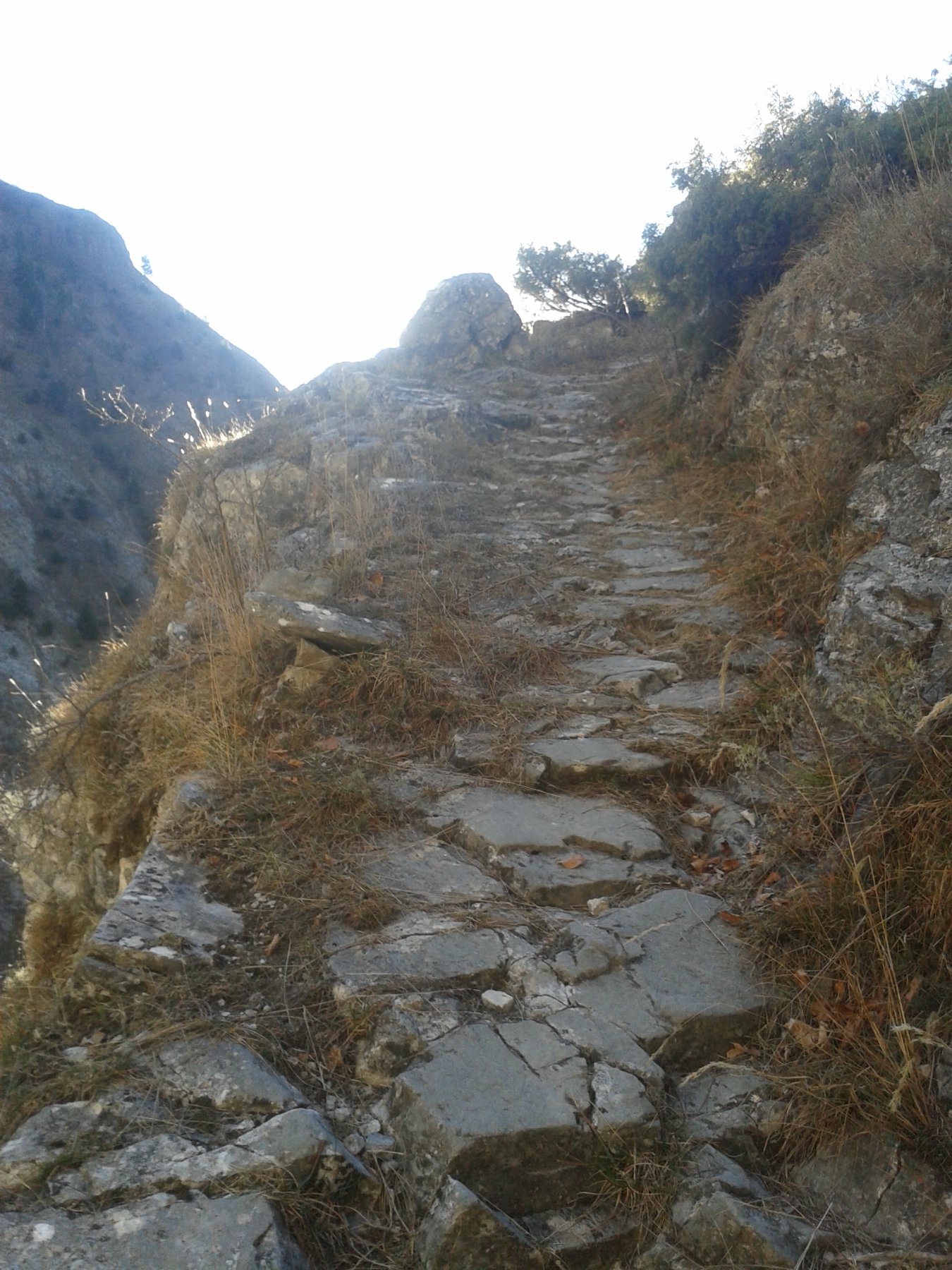 tratto esposto in salita