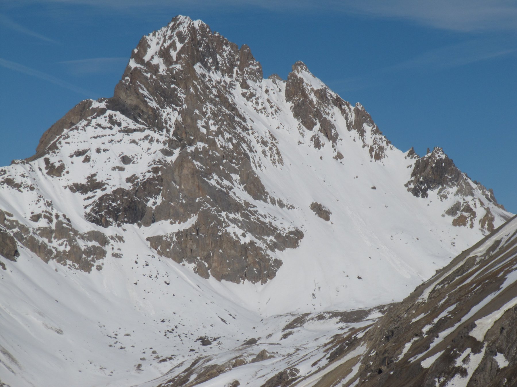 Il canale sud-est alla spalla della Meyna