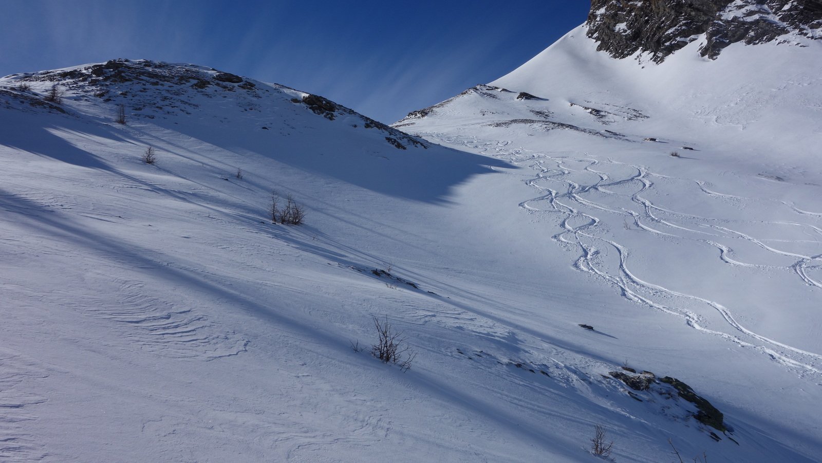 Alcuni pendii ancora molto carichi