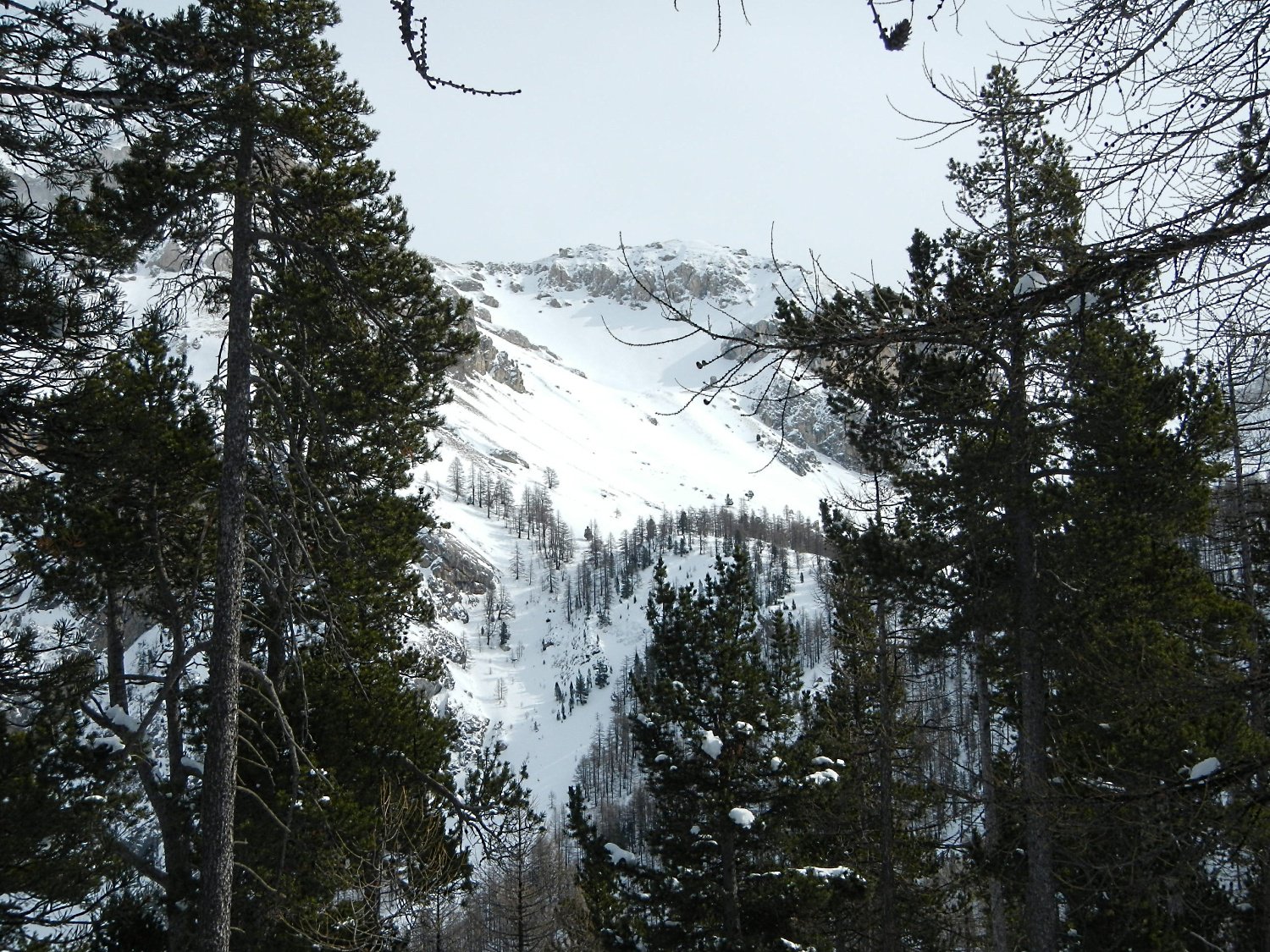 dalla sommità si intravvede il vallone di salita al Pic de Peyre Eyraute