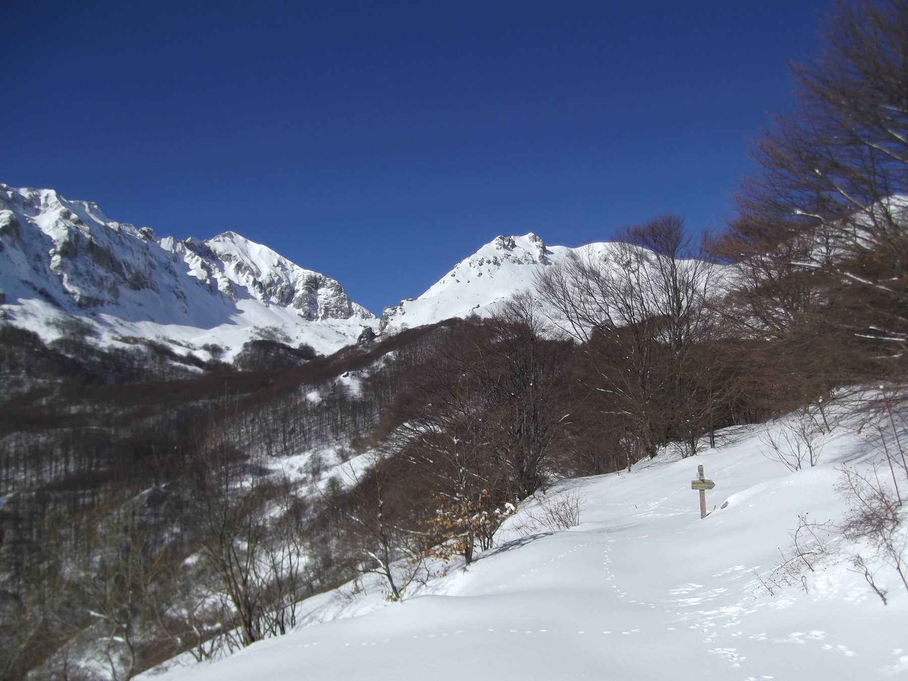 Monte Grosso a dx visto dalla parte bassa.