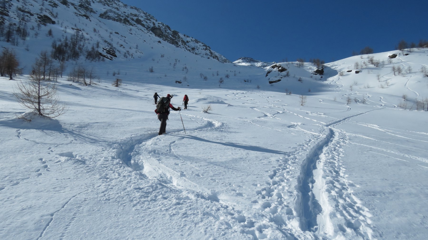 salendo nella prima parte del Vallone di Sirwolte
