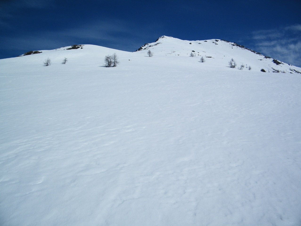 Il Mont Saron visto da poco oltre il limite del bosco