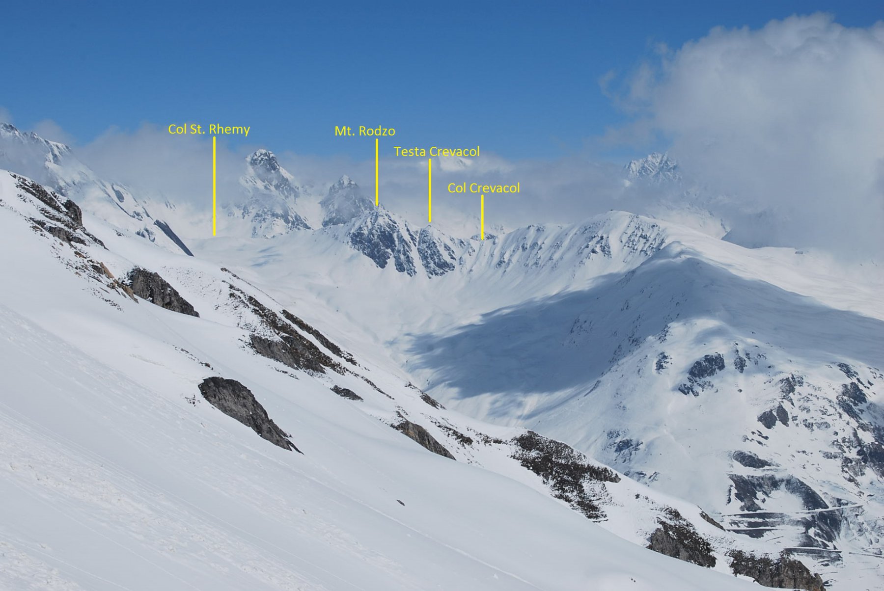 Cresta di Crevacol vista dal Col Serena