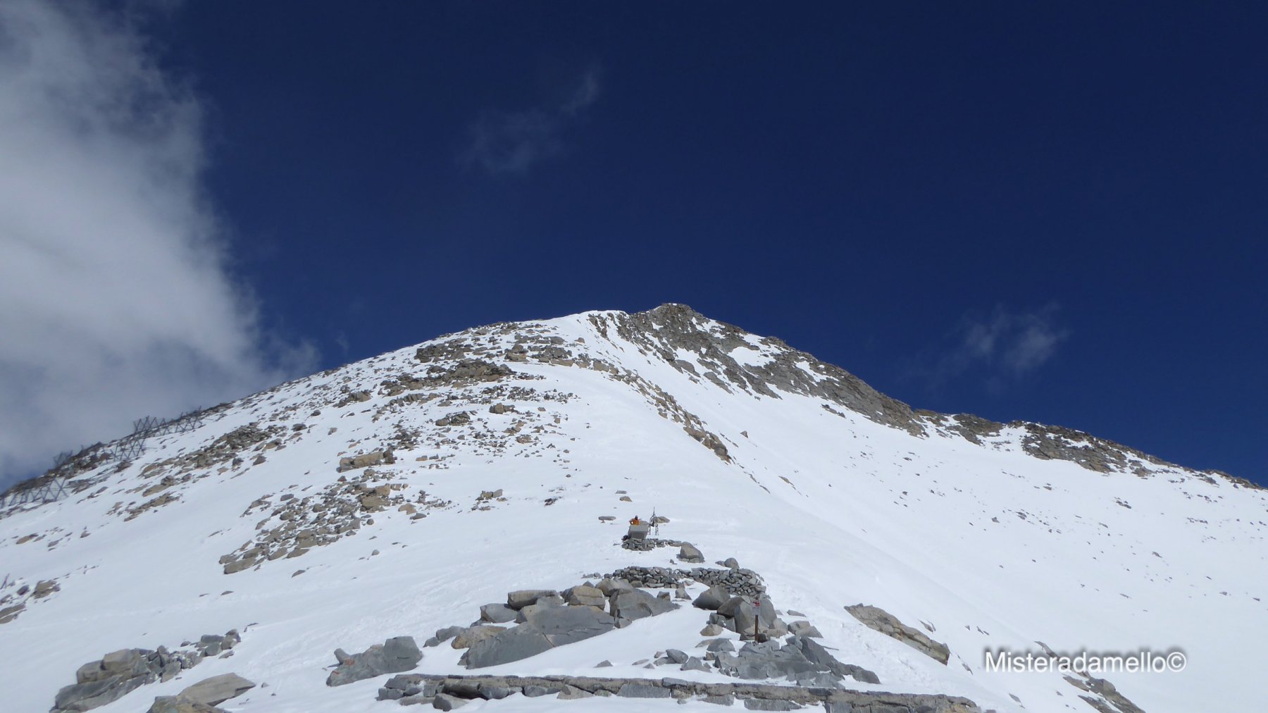 La dorsale di salita alla cima dal Passo della Lobbia