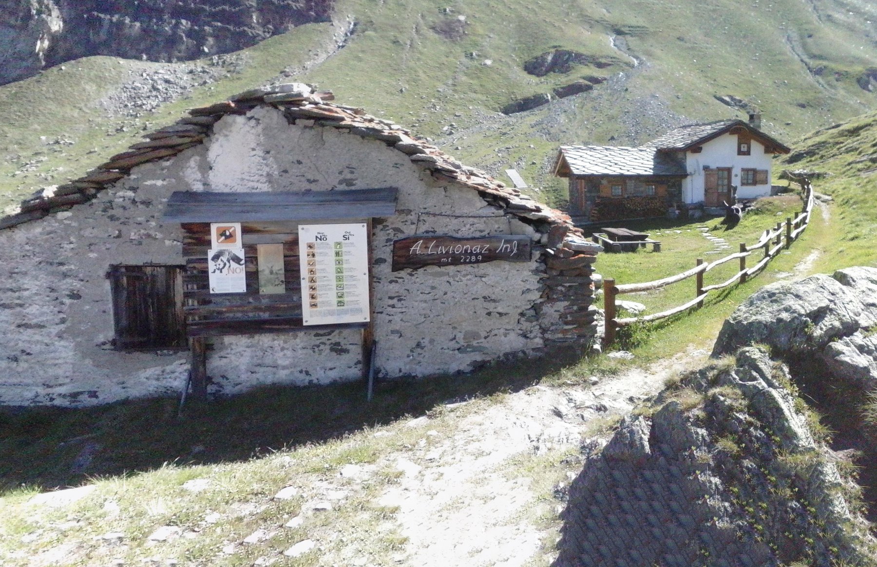 l'arrivo a Leviona inferiore..