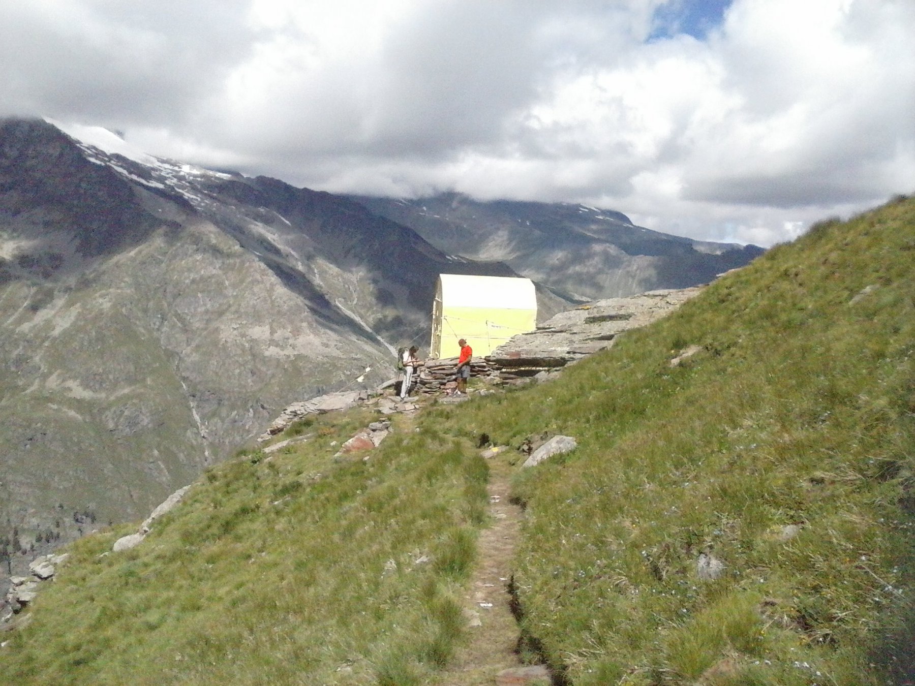 l'arrivo al bivacco Money..