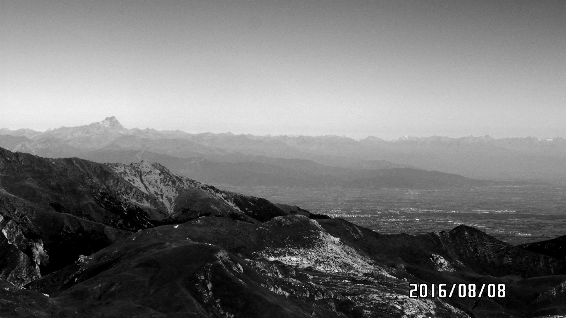 Dal Monviso al massicio del Bianco da cima Pian Ballaur