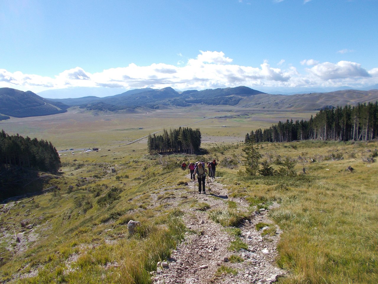 il primo tratto di salita da Fonte Vetica