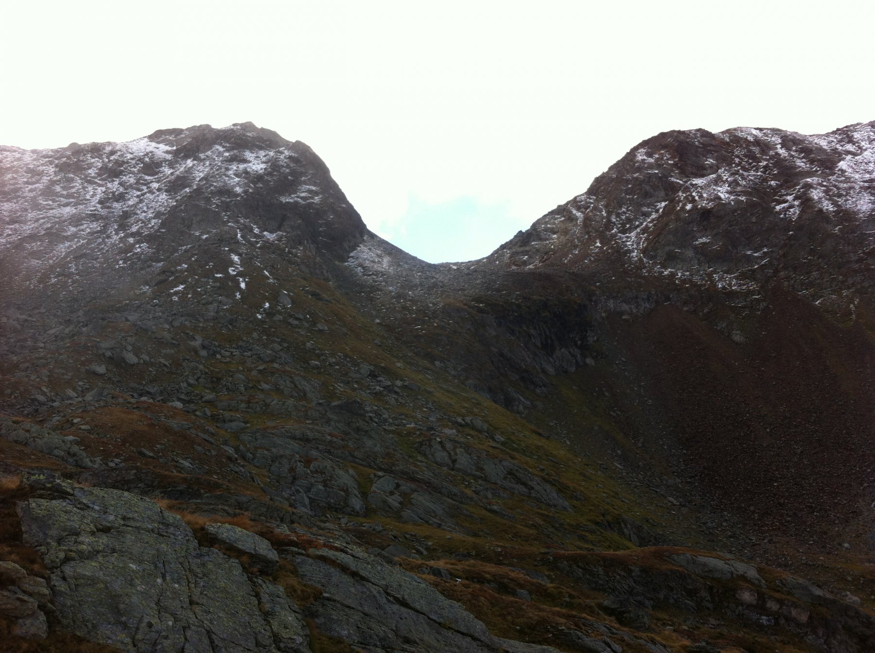Sella 2620 tra corno Valdobbia e p. Triscte