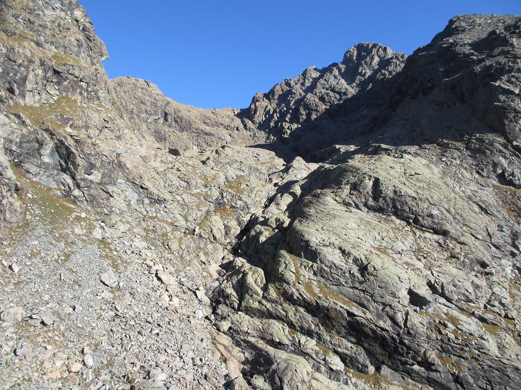 Le balze prima del lago Mercurin