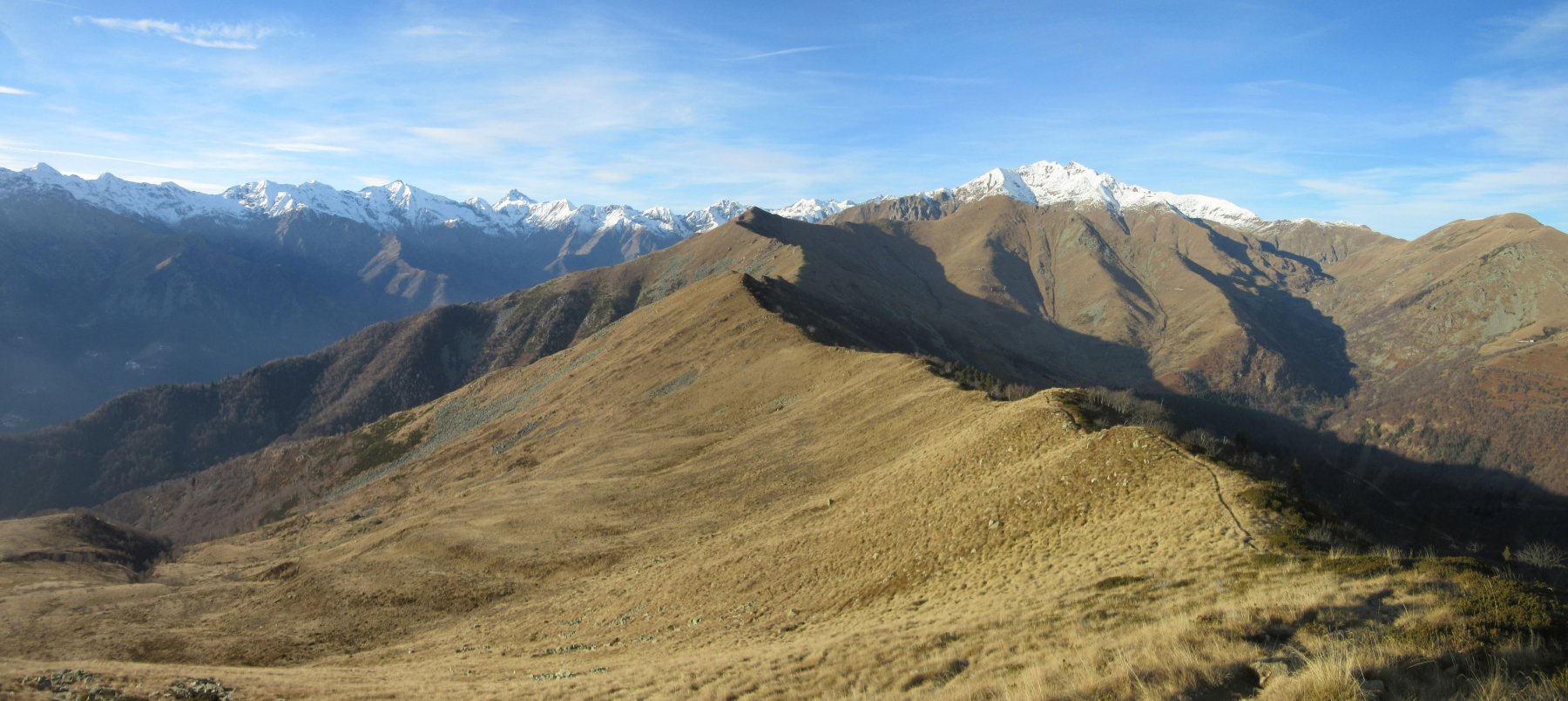La panoramica cresta percorsa
