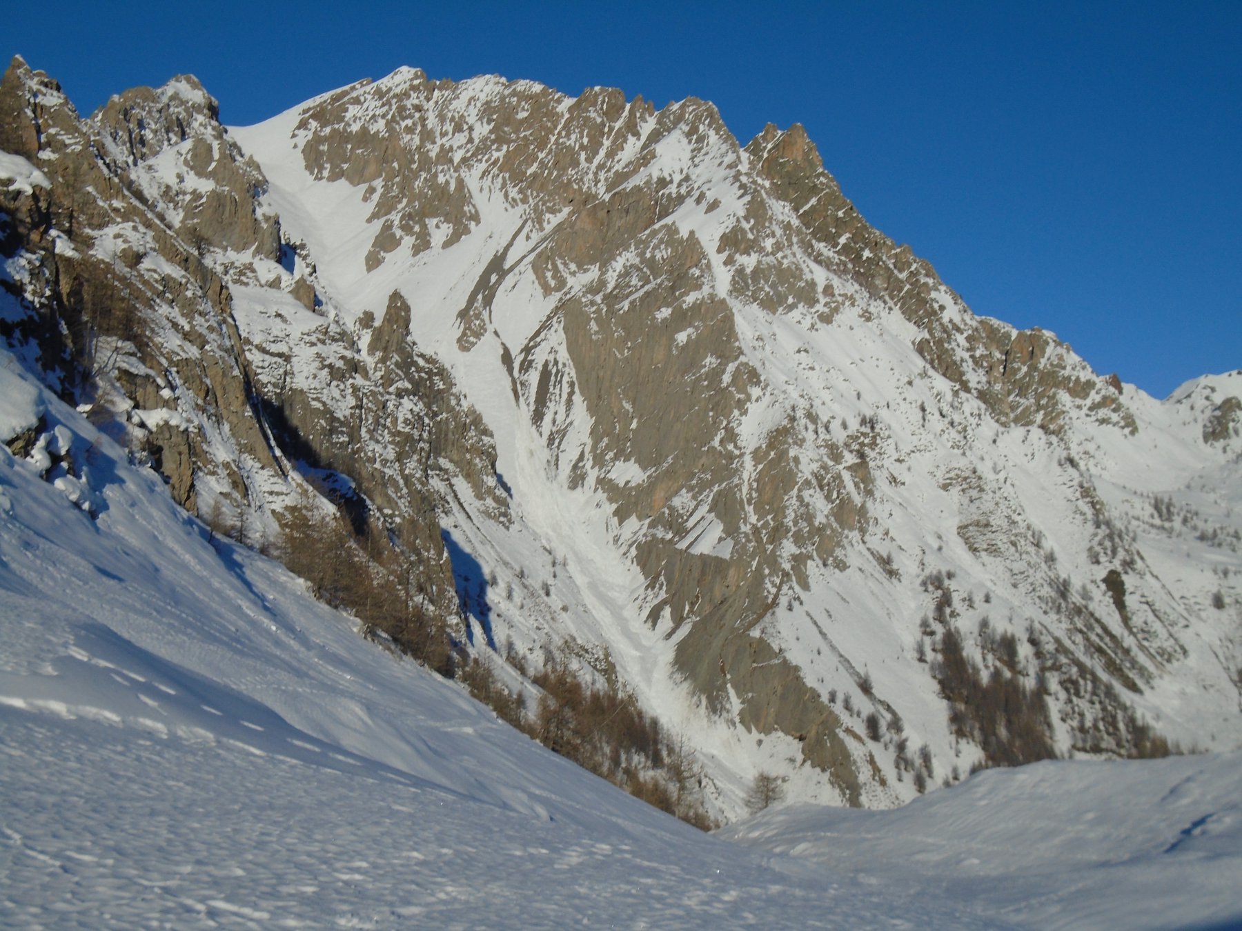 Canalone S-E visto dal Colle del Preit