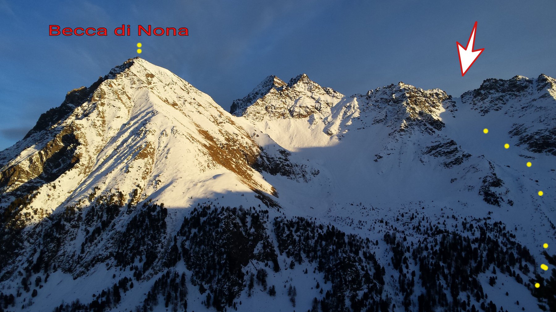 il colle a dx visto dalla Replan