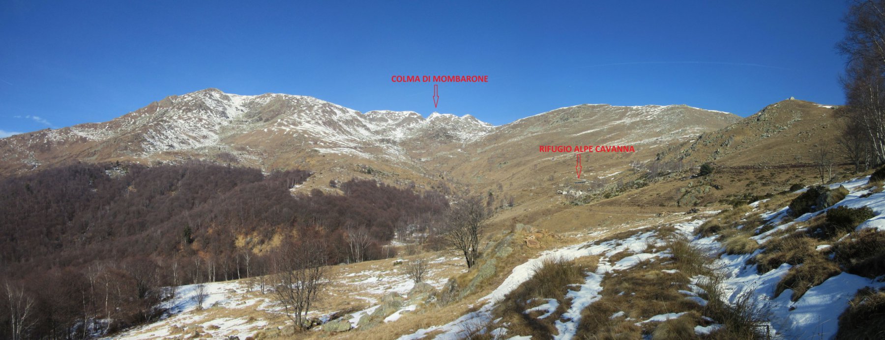 Salendo verso il rifugio Cavanna