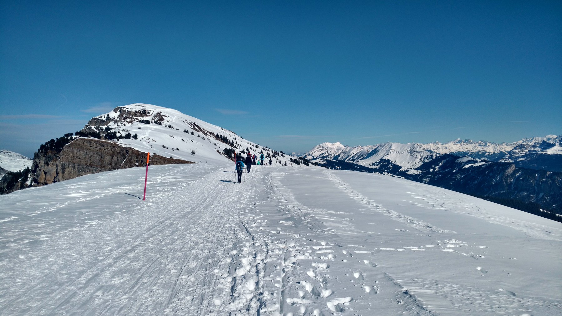 la pista nella parte superiore della gita