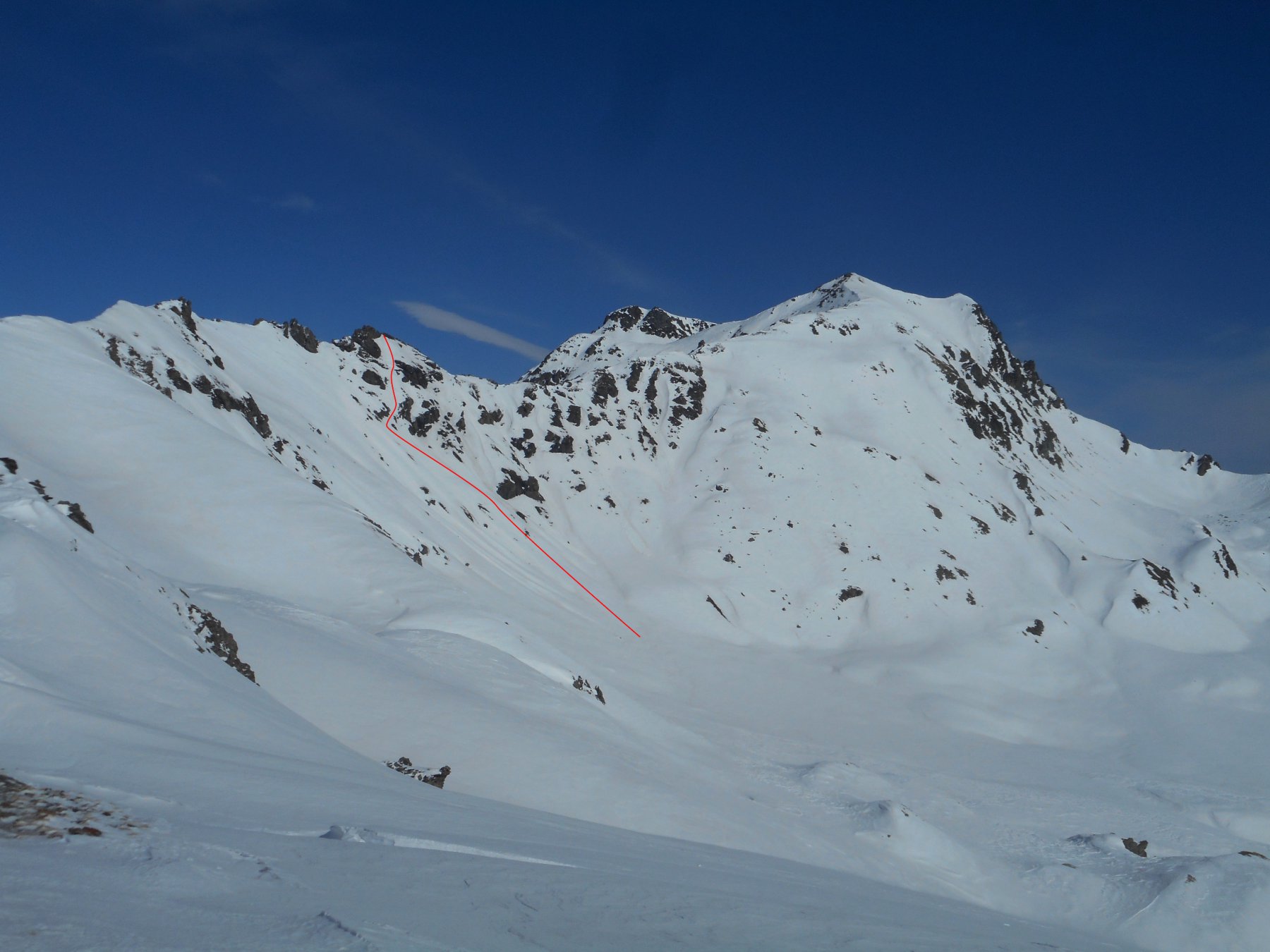 Itinerario visto dal col del pis