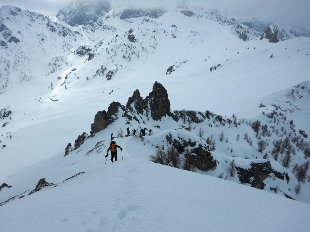 Nel tratto finale verso l'anticima