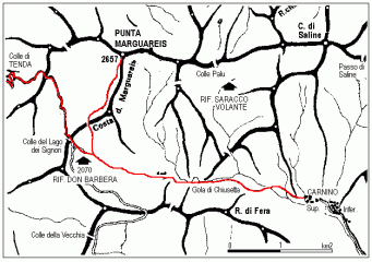 mappa itinerario