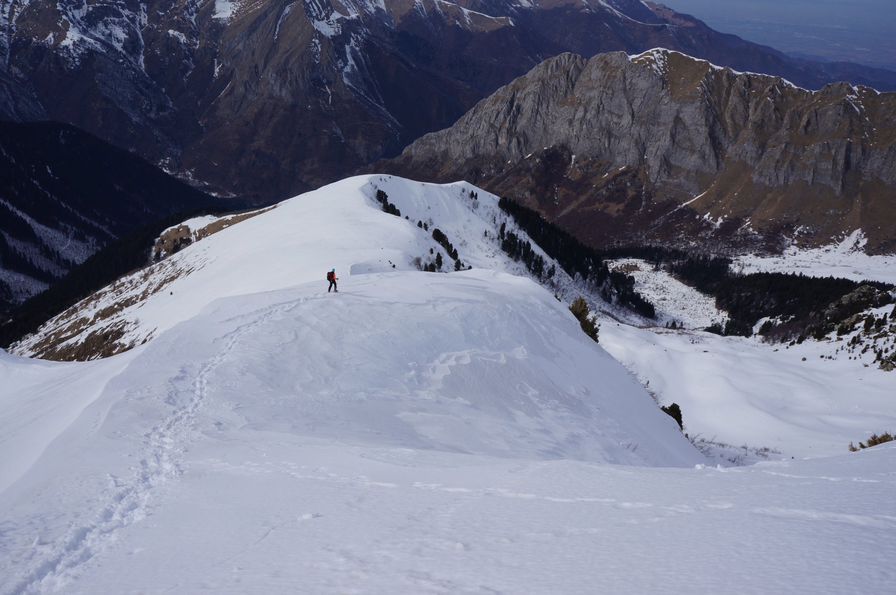 Sulla destra il vallone di Comba Comune