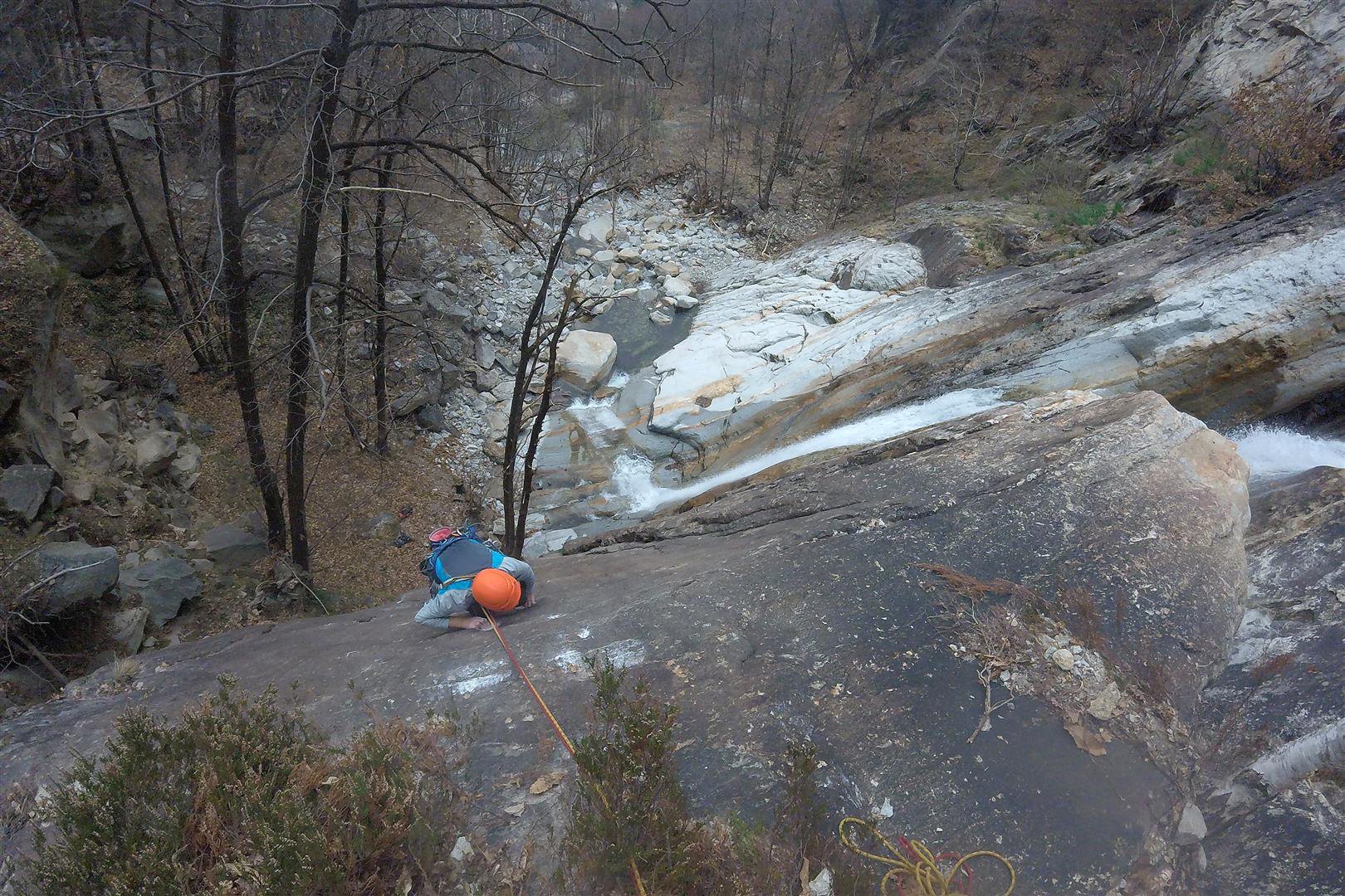 Uscita del primo tiro dell'Arco rampante