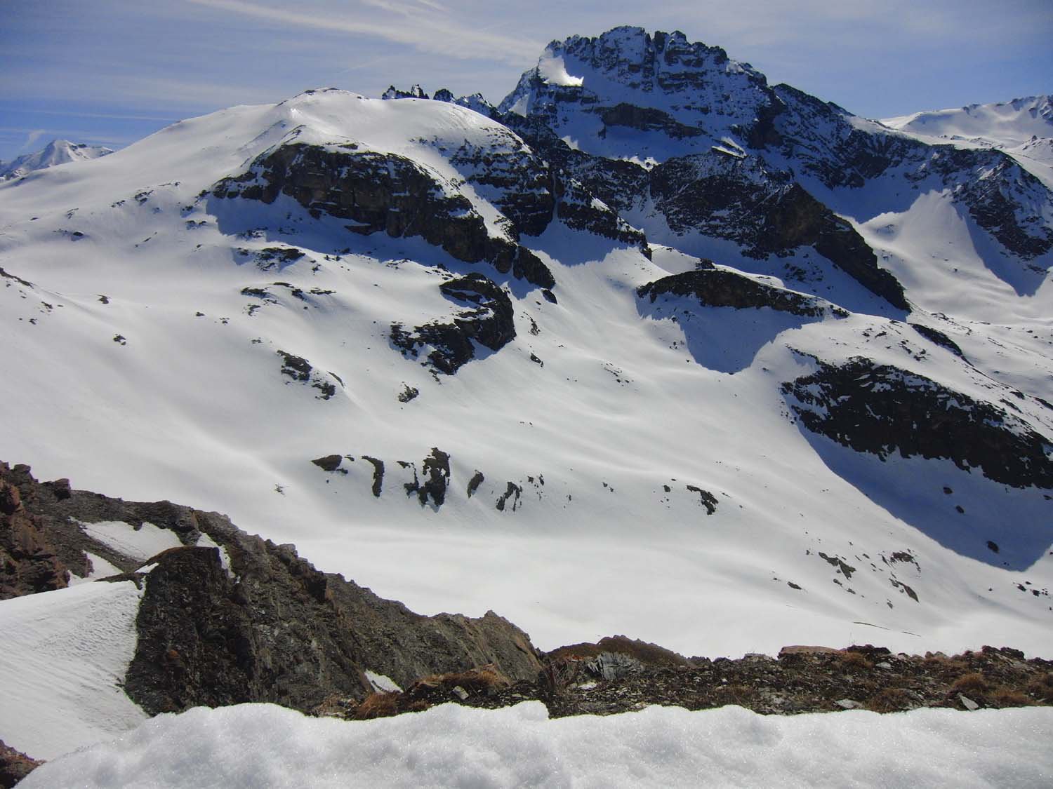 Dalla vetta, ottime condi Gr Peyron e Rognosa d'Etiache