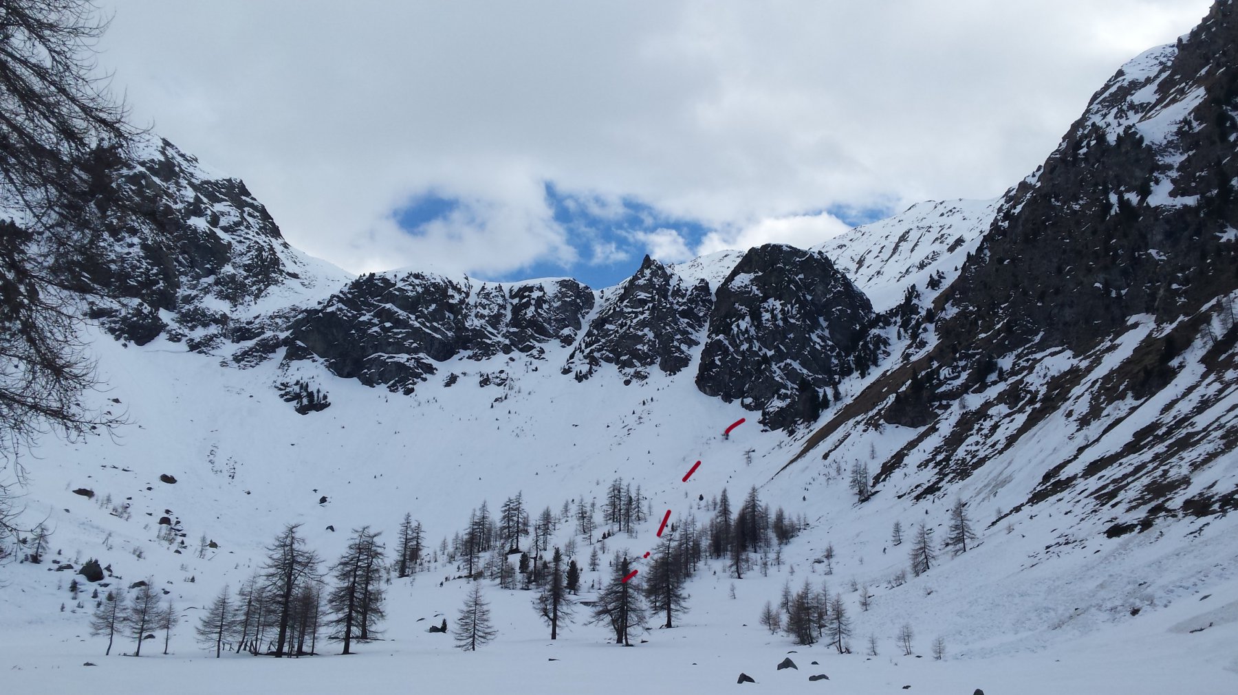 il canale visto dal pianoro di Comboé