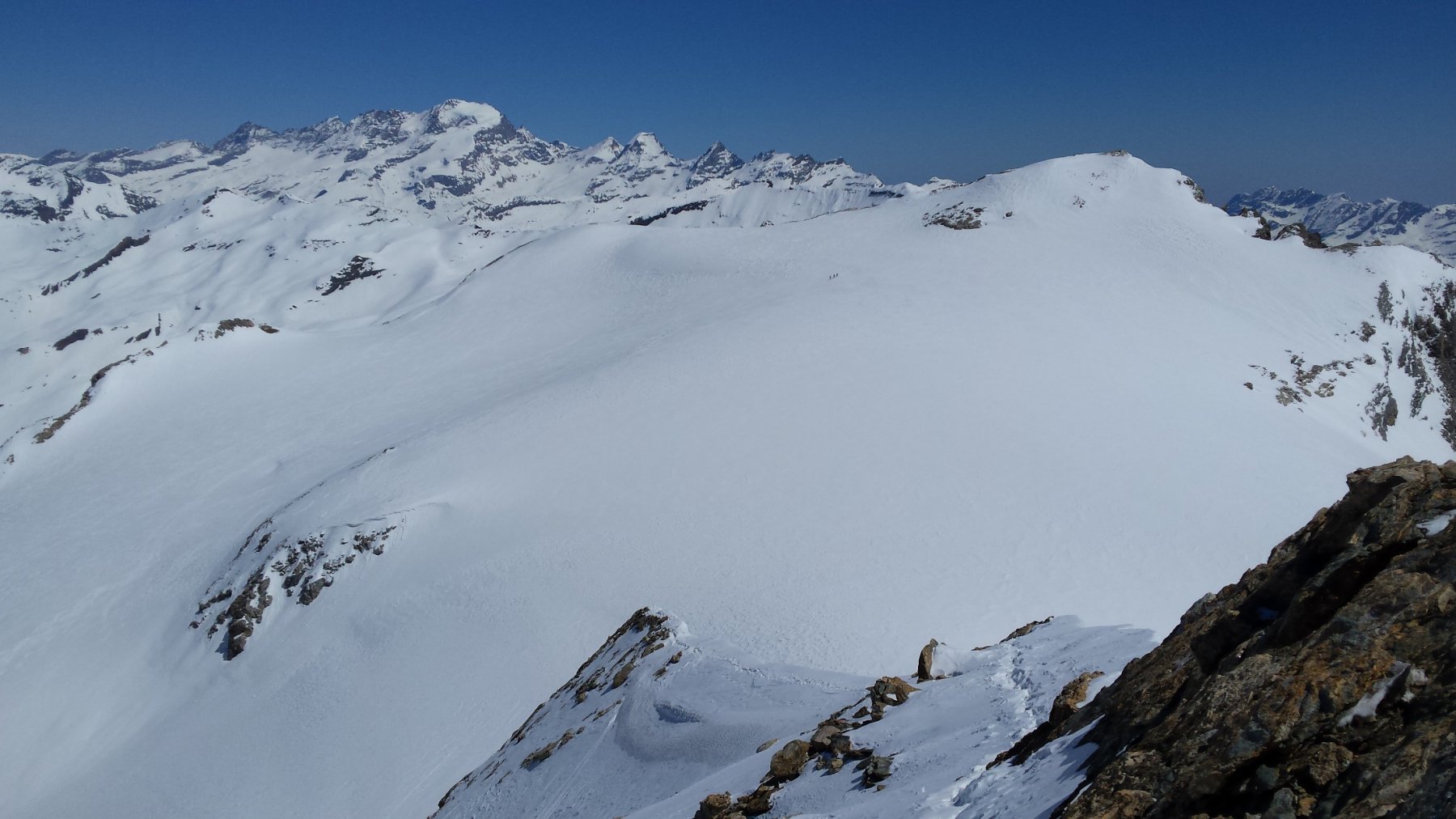 la punta Calabre vista dalla cresta della Couart Dessus