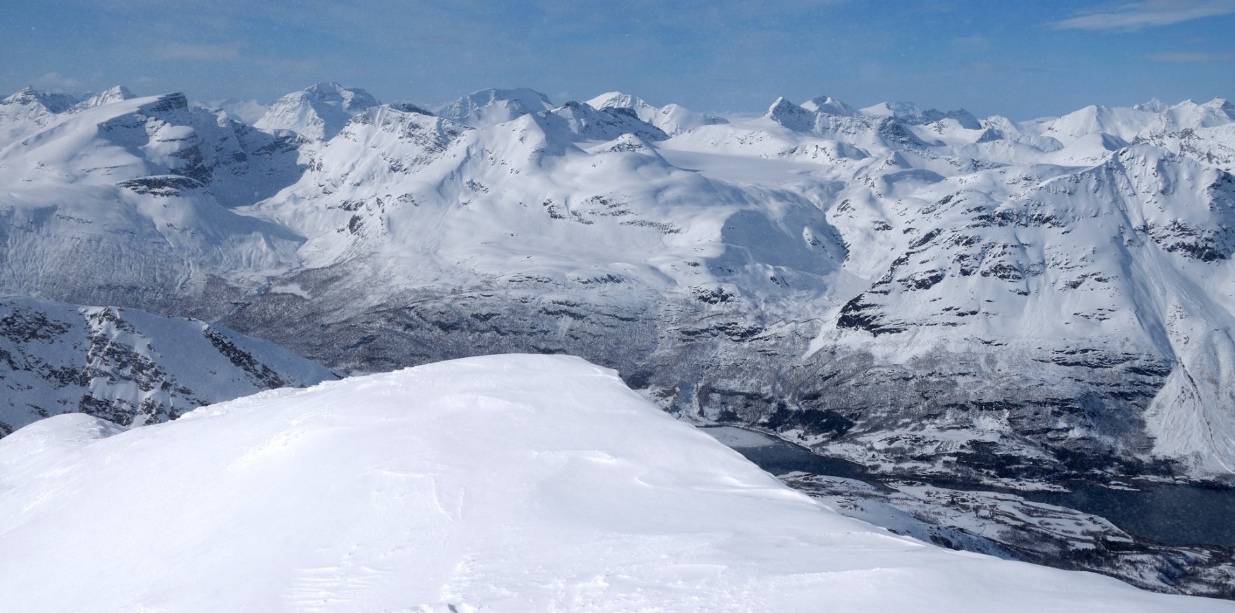 panorama dalla vetta del Rasmustinden