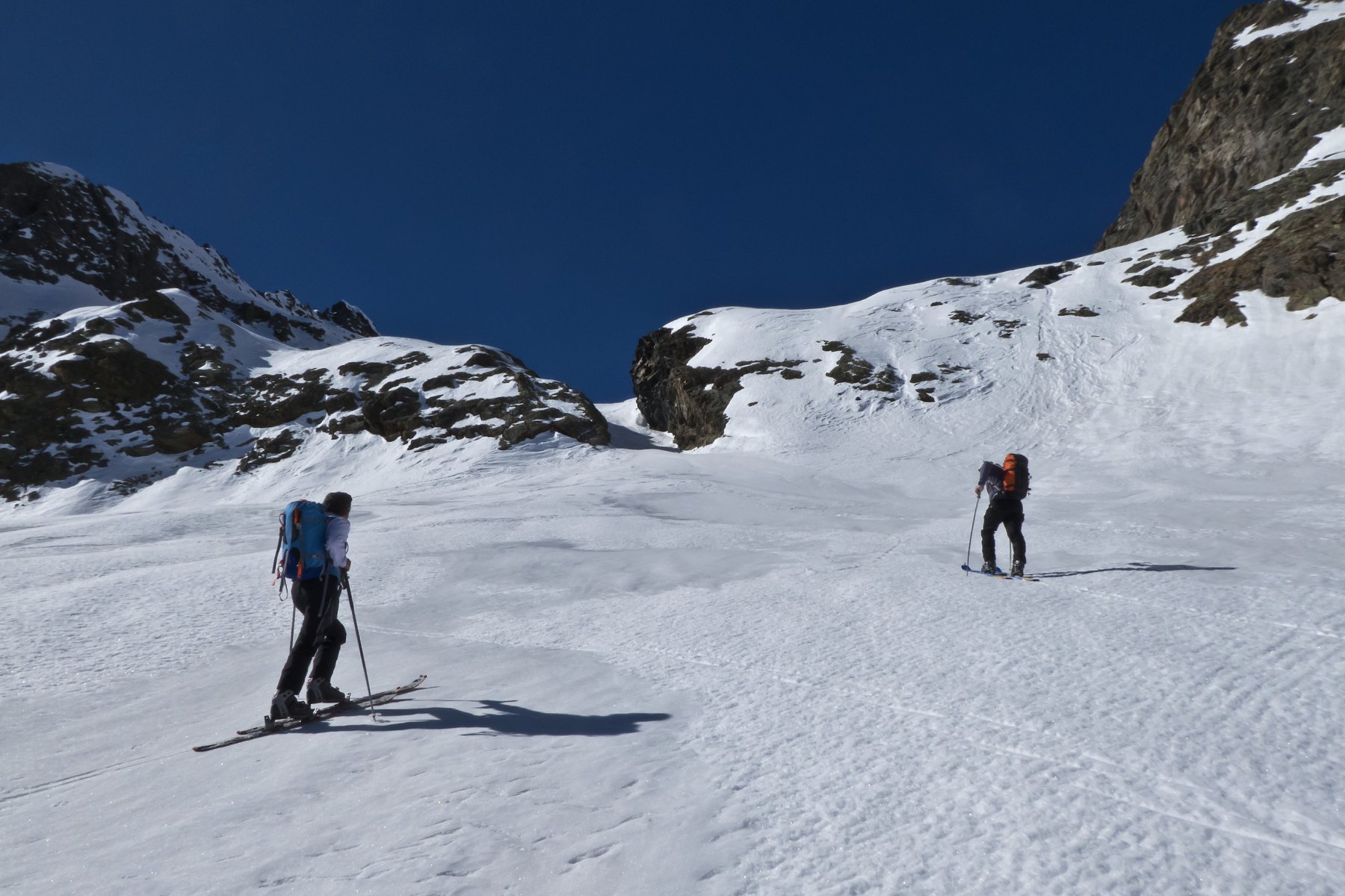 Verso il canalino a 2500mt