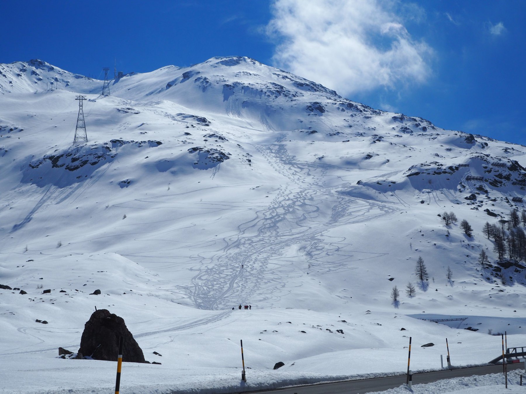Panoramica dell'itinerario dala strada