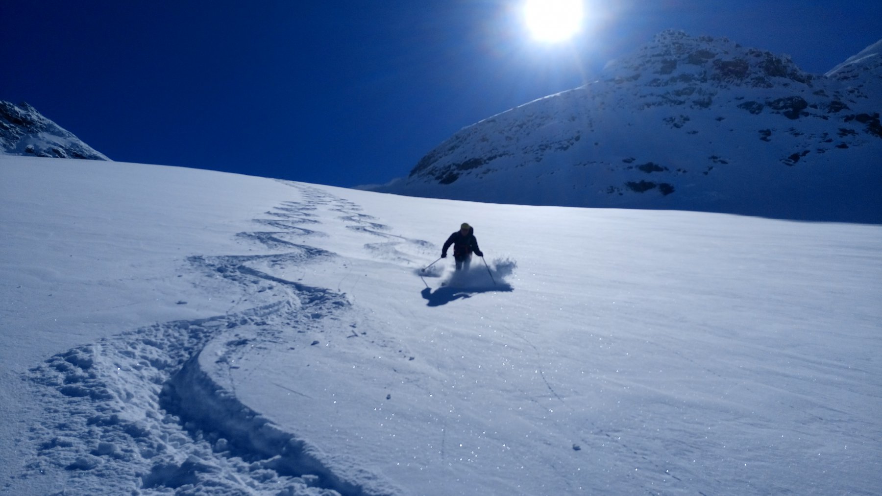 Sul ghiacciaio Fulvio spettacolo 