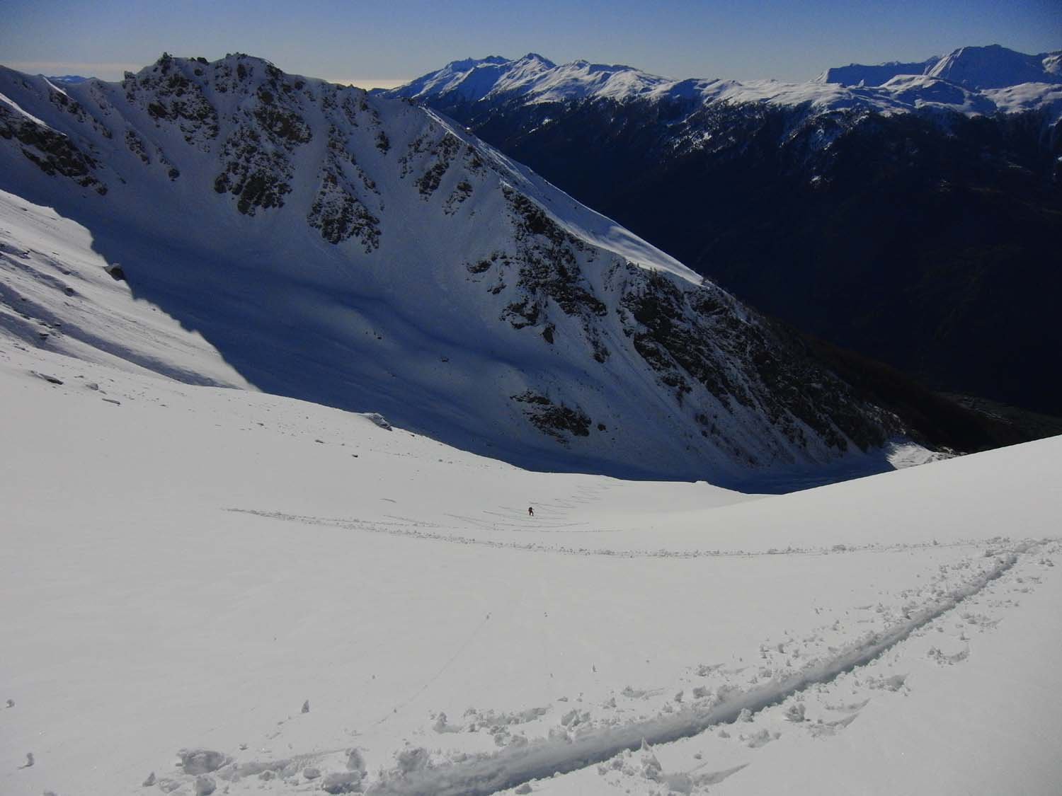 Interminabile serie di gucce di fronte alla Casses Blanches